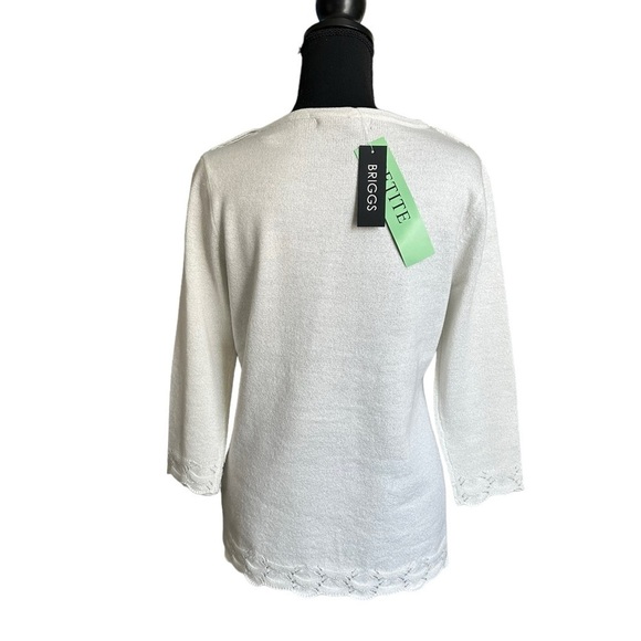 Briggs Women’s Metallic Sweater Top Size PS NWT - Picture 3 of 17
